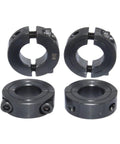 Two Piece Clamping Shaft Collar Three Quarters Inch Double Split Set Screw Style Carbon Steel Bore Three Quarters Inch Pack 4
