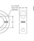 Technical drawing and 3D model of Shaft Collar Carbon Steel Double Split With Set Screw For Machinery And Industrial Use 4 Inch Bore