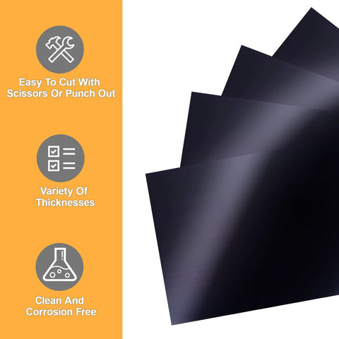 Carbon Steel Shim Stock Assortment Set, 6 Inch Wide By 12 Inch Long, Nine Thicknesses From 0.003 To 0.015 Inch Including 0.003