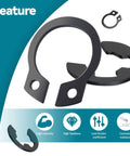 All In One Snap Ring Assortment Kit With 24 Sizes In Carbon Steel E Clips 2mm To 12mm And C Clips M5 To M16, features and benefits