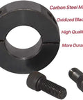 Double Split Shaft Collar With One Quarter Inch Bore Black Oxide Finish Two Piece Set Screw Carbon Steel Industrial Shaft Support