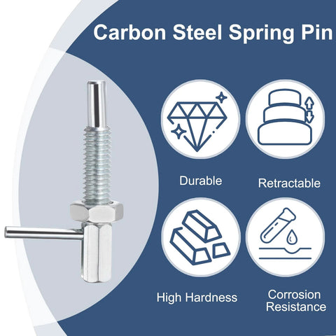 Retractable Indexing Plunger Pin Set Two Pack M6x1 Carbon Steel Spring Loaded Locking Pin With L Handle for durability and precision