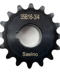 Beefy 35B16 Roller Chain Sprocket Type B With Sixteen Teeth And Three Quarter Inch Bore For ANSI 35 Chain Three Eighth Inch Pitch