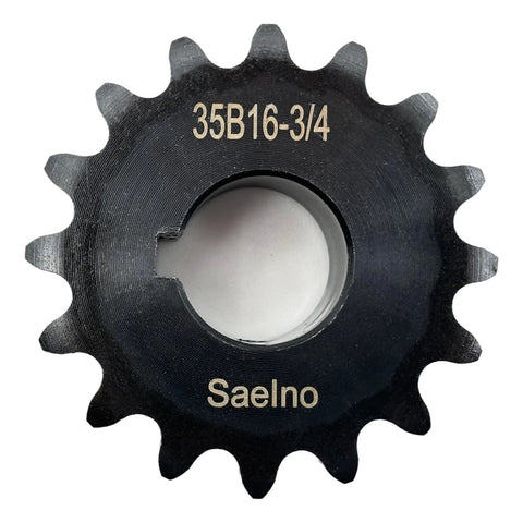 Beefy 35B16 Roller Chain Sprocket Type B With Sixteen Teeth And Three Quarter Inch Bore For ANSI 35 Chain Three Eighth Inch Pitch