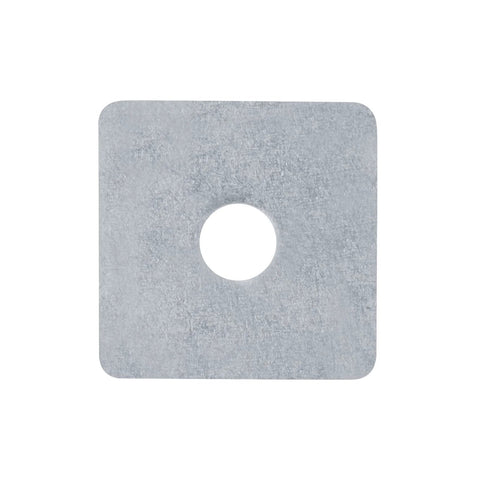 Front view of a 30 Pack Square Washer Plate in carbon steel with 40x40x2.8 mm dimensions for 3/8 bolt holes, load distribution.