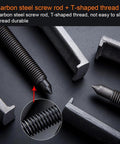 Carbon steel components of Two Jaws Bearing Puller/Remover with T-shaped thread, close-up view highlighting material and thread style.