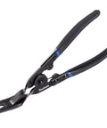 Universal Auto Trim Clip Removal Pliers For Car Doors And Interior Panels By Toolwiz Pro Grade Safe For Dash And Radio Installers No Scratch Fastener Tool For Upholstery Clips For Pros And DIYers, close-up view, carbon steel with rubber-coated handles