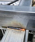 Welding process using All Position 3/32x14 Carbon Steel Welding Rod Electrodes J422 E4303 1 Lb Sticks on metal frame