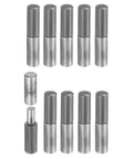 Set Of 10 Weldable Barrel Hinges 2 Inch By 3/8 Inch Carbon Steel Heavy Duty Detachable Weld On Door Hinges For Metal Gates Swing Doors Trailers And Ramps With Rust Resistant Coating