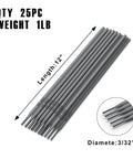 Carbon Steel Arc Welding Rods E4303 J422 Three Thirty Second To One Eighth Inch Sticks 1 Lb Electrode Pack Calcium Titan Coated