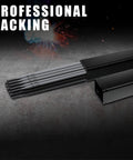 Premium E4303 J422 carbon steel welding rods shown in professional packaging for low spatter and easy slag removal by TRQWH.