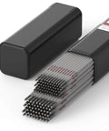 E7018 Carbon Steel Welding Rods Set For All Positions, 3 32nd And 1 8th Inch Electrodes, 2.5 Lb Each, in black container