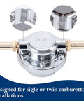 Fuel Pressure Regulator Kit For Carbs With Manual Five Gear Adjustable Dial And Facet Pump Compatibility, zinc alloy build, close-up