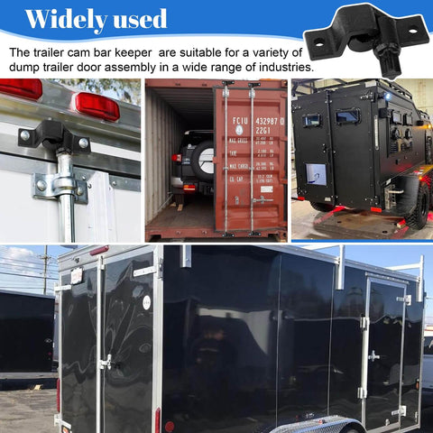 Trailer Cam Lock Assembly For Cargo Trailer Double Door Keeper Kit installed on various trailers and doors