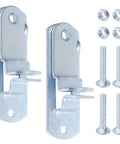 Front view of Trailer Door Latch Kit With Cam Lock And Keeper For Cargo And Enclosed Trailers Includes Ramp Locking Hasp And Anti Theft Screws And Anti Loose Nuts 2 Pack