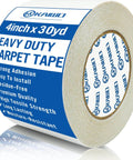 Heavy Duty Double Sided Carpet Tape 4 Inch By 30 Yard Keeps Rugs In Place On Carpet Hardwood Floors Outdoor Rugs And Stair Treads No Residue Easy To Install White with strong adhesion