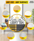 Heavy Duty Double Sided Carpet Tape For Area Rugs On Tile And Hardwood Floors No Damage 105 Feet By 2 Inches Rug Tape For Tile Floors