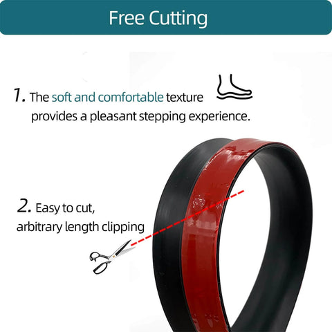 Carpet Floor Transition Strip, Self-Adhesive Carpet to Tile Transition Edging Trim Suitable for Door Threshold/Wood Floor, Black (20Ft)