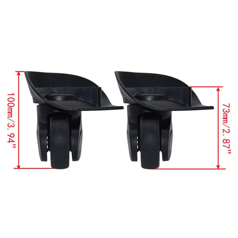 Carry On Travel Suitcase Spinner Wheels Replacement Left And Right Caster With Screws And Tool 2 Pcs Black Wear Resistant Plastic