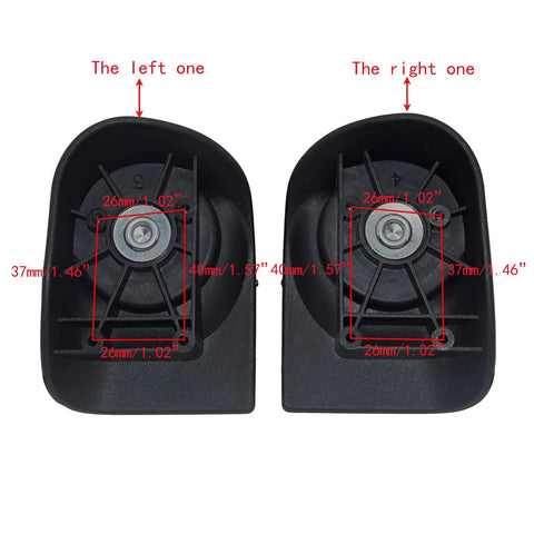 Carry On Travel Suitcase Spinner Wheels Replacement Left And Right Caster With Screws And Tool 2 Pcs Black Wear Resistant Plastic Upgrade