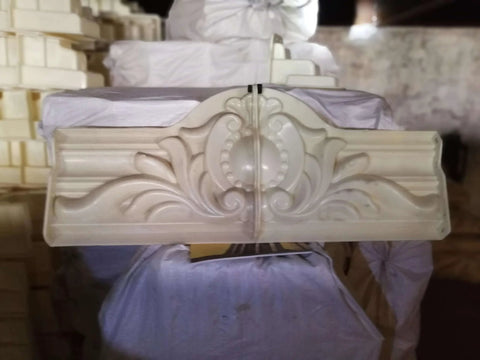 European Style Carved Window Frame Mold For Villas And Hotels GRC Concrete Decorative Mold With Antique Roman Column Pattern