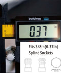 3/8-inch spline socket measurement for casement window crank handle replacement