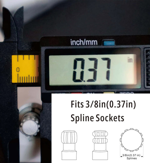3/8-inch spline socket measurement for casement window crank handle replacement
