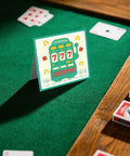 Casino Slot Machine Cutting Dies for Card Making and Scrapbooking, Carbon Steel Die Cuts with Classic 777 Jackpot Theme on green felt