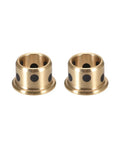 Flange Sleeve Bearing 10Mm Bore 13Mm Outer Diameter 10Mm Length 16Mm Flange Diameter 16Mm Flange Thickness 1 Point 5Mm Cast Brass Bushing 2 Pcs Self Lubricating For Precision Industrial Equipment displayed front view.