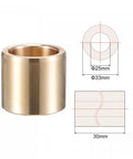 Cast Brass Self Lubricating Sleeve Bearing Bushing With 25mm Bore And 33mm Outer Diameter And 30mm Length, diagram shown
