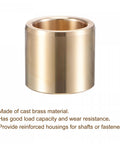 Cast Brass Self Lubricating Sleeve Bearing Bushing With 25mm Bore And 33mm Outer Diameter And 30mm Length, front view.