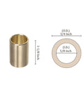 Two Pack Cast Brass Oilless Sleeve Bearings 5/8 Inch By 3/4 Inch Outer Dia By 1-1/8 Inch Length Wrapped Bushings
