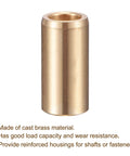 Self Lubricating Cast Brass Sleeve Bearings 8mm Bore 12mm OD 25mm Length 2 Pack Bushing for Low Friction High Temperature Environments