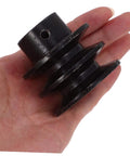 Heavy Duty Cast Double Groove Pulley Pulley Wheel Replacement for V-belt Water Pump Gas Engine Sheave Belt Simple Installation in hand