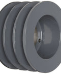 Classical V Belt Sheave for B Belt Section with Three Grooves in Cast Iron, 9.75 Inch Outer Diameter, SK Bushing Required