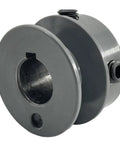 Side view of Cast Iron Belt Pulley AK1558 for V Belt Section A 3L 4L with 5/8 inch bore, outside diameter 1.55 inches, 1 groove.