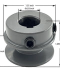 Cast Iron Belt Pulley AK1558 For V Belt Section A 3L 4L Five Eighths Inch Bore One Point Five Five Inch Outside Diameter One Groove