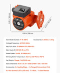 Cast Iron Circulator Pump For Home Water Heating 17 GPM 120V AC 1 Inch Flange 3 Speed Settings Quiet Operation Workhorse For Hot Water Recirculation In Residential Systems By VEVOR, showing dimensions and specifications.