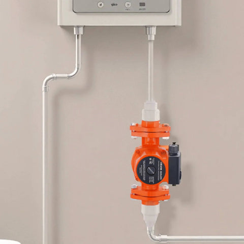 Installed Cast Iron Circulator Pump For Home Water Heating 17 GPM 120V AC 1 Inch Flange 3 Speed Settings Quiet Operation.
