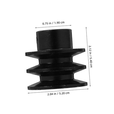 Side view of Replacement Pulley Wheel for Belt Pulleys Gas Engine Double Groove V-Belt Sheave Smooth Operation, cast iron.