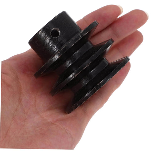 Replacement Pulley Wheel for Belt Pulleys Gas Engine Double Groove V-Belt Sheave Smooth Operation in hand view.