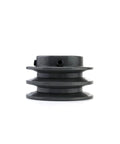 Durable Cast Iron Double Groove V Belt Pulley 3.05 Inch OD With Five Eighth Inch Fixed Bore, side view