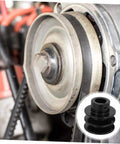 Close-up view of Groove Sheave Double Pulley for V-belt Water Pump Heavy Duty Cast Easy Installation for Automotive and Industrial Applications.