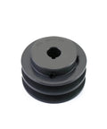 Durable Cast Iron Double Groove V Belt Pulley 3.05 Inch OD With Five Eighth Inch Fixed Bore AK Fixed Bore For A 3L And 4L Belts