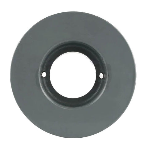 Durable 4 inch cast iron dual groove pulley for B5L belts with 1-3/8 inch shaft, featuring solid steel H bushing for air compressors.