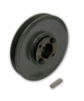 Cast Iron Electric Motor Pulley Sheave 7.25 Inch One Groove For B BX And 5L Belts, side view, durable metal construction