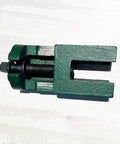 Heavy Duty Cast Iron Machine Leveling Feet Pads Set with 4 adjustable pads, supports up to 2 tons, green cast iron construction