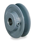 Side view of 6.45 Inch Diameter Single Groove Cast Iron Pulley With 7/8 Inch Fixed Bore For A B 4L And 5L V-Belts Industrial Grade