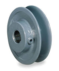 6.45 Inch Diameter Single Groove Cast Iron Pulley With 7/8 Inch Fixed Bore For A B 4L And 5L V-Belts, side view
