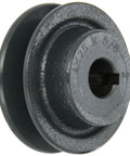 Finished Bore Cast Iron Sheave With Five Eighths Inch Bore, Two And A Half Inch Outer Diameter, One Groove Pulley For Three L Belt Drive